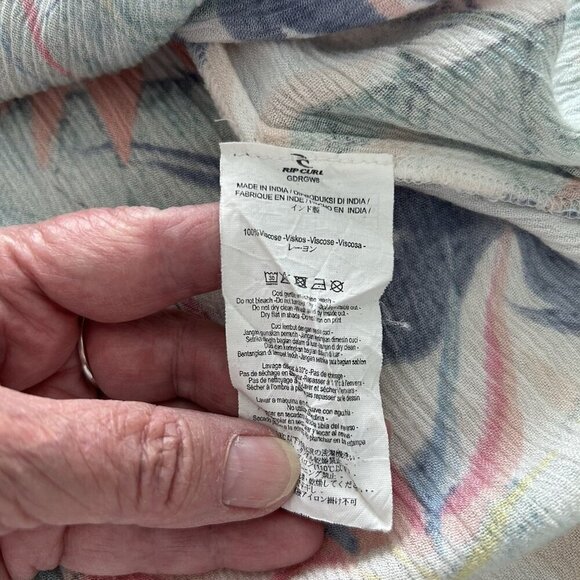 Rip Curl Sea Breeze Maxi Dress Beach Tropical Floral White Size XL - Picture 12 of 12